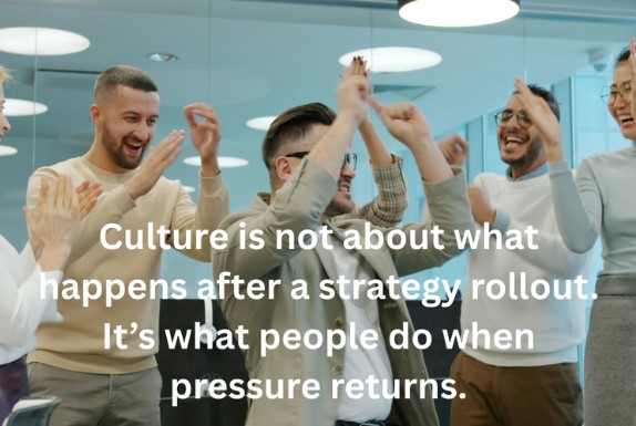 culture is what people do when pressure returns