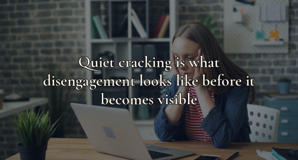 Quiet cracking workplace culture blog illustration